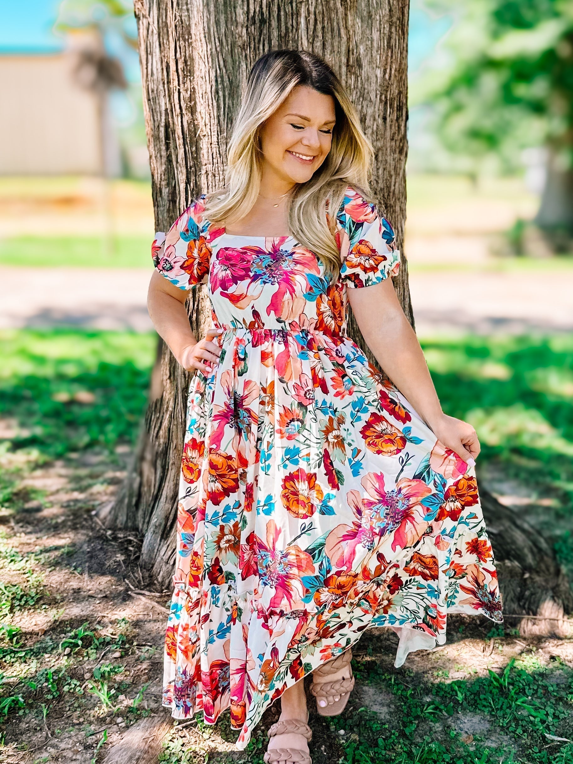 The Francesca Midi Dress-Midi Dresses-Dear Me Southern Boutique, located in DeRidder, Louisiana