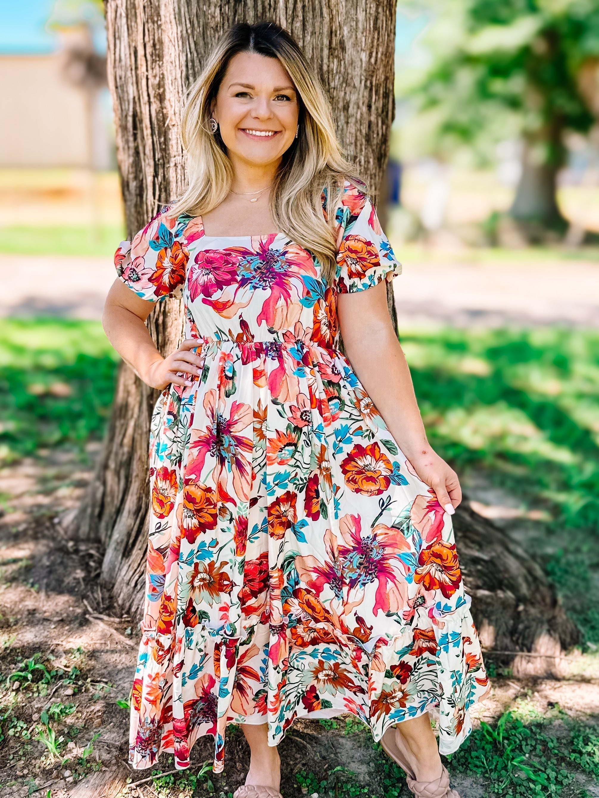 The Francesca Midi Dress-Midi Dresses-Dear Me Southern Boutique, located in DeRidder, Louisiana