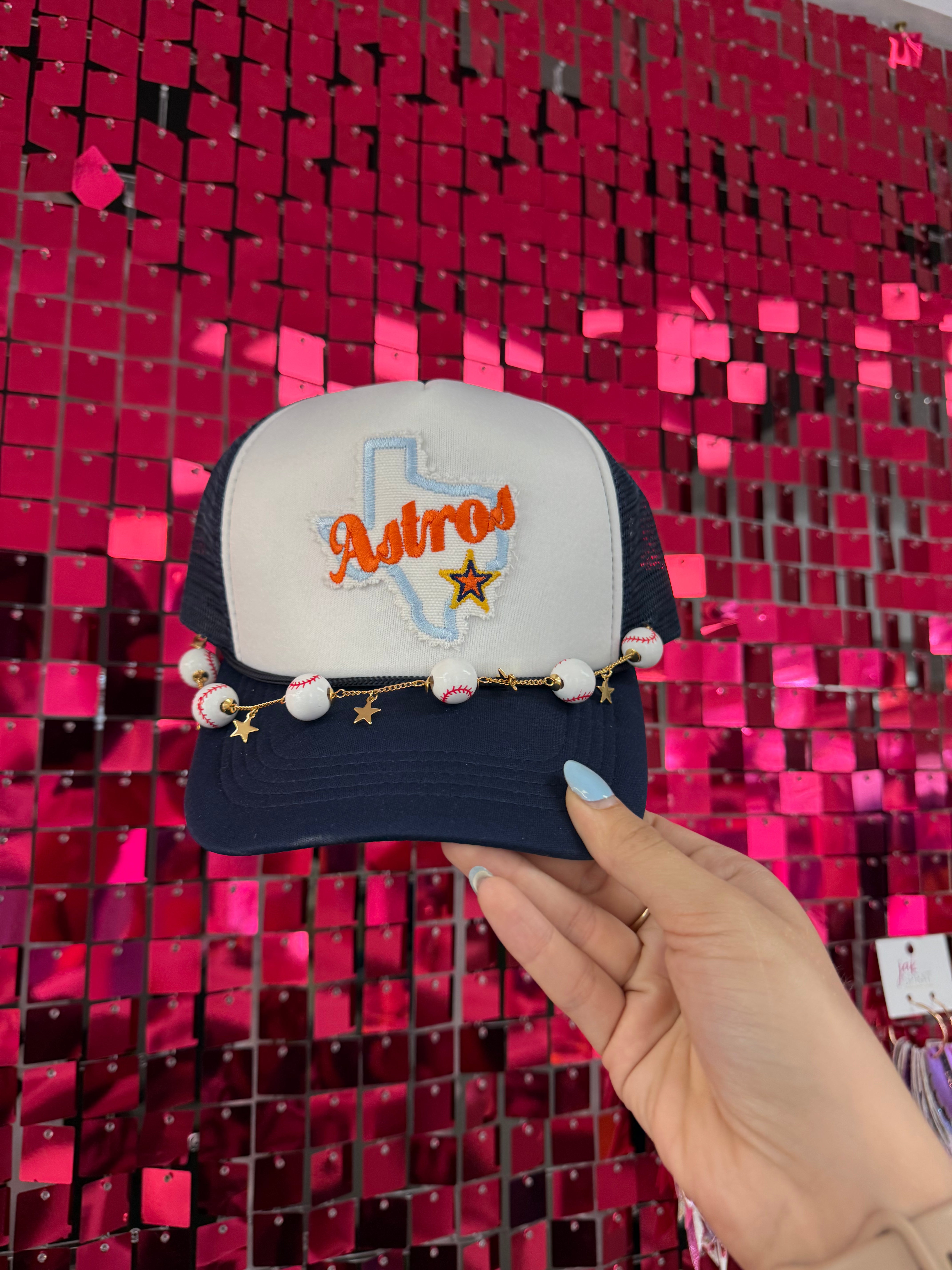 The Lone Star Astros Trucker Hat-hat-Dear Me Southern Boutique, located in DeRidder, Louisiana