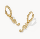 The Seahorse Convertible Huggie Earrings | Kendra Scott Coastal Collection-Jewelry-Dear Me Southern Boutique, located in DeRidder, Louisiana