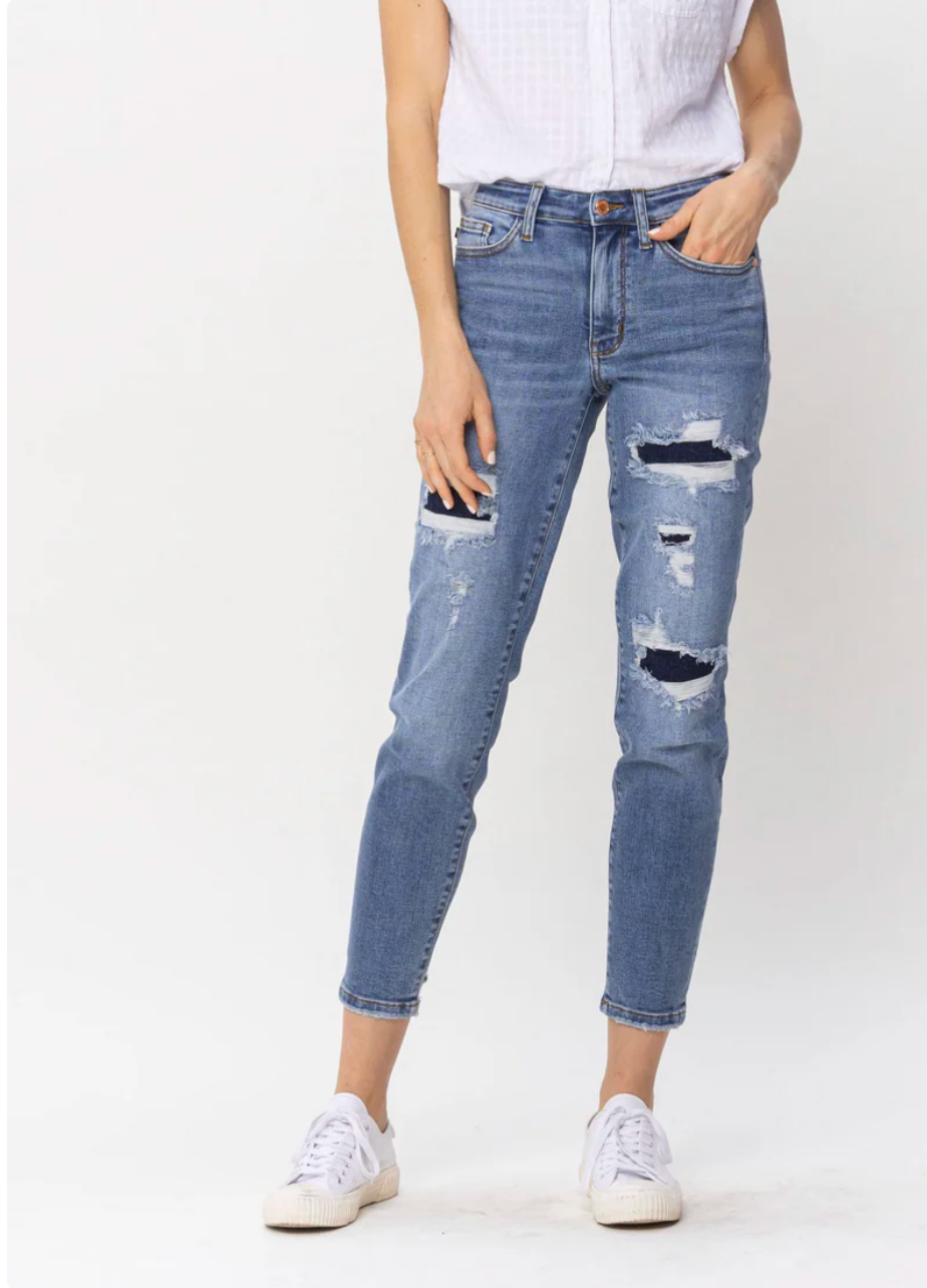 The Shadow Judy Blue Jeans-Jeans-Dear Me Southern Boutique, located in DeRidder, Louisiana