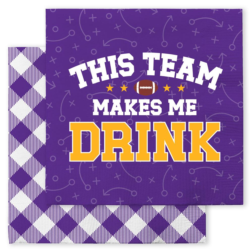 This Team Makes Me Drink Napkins-Dear Me Southern Boutique, located in DeRidder, Louisiana