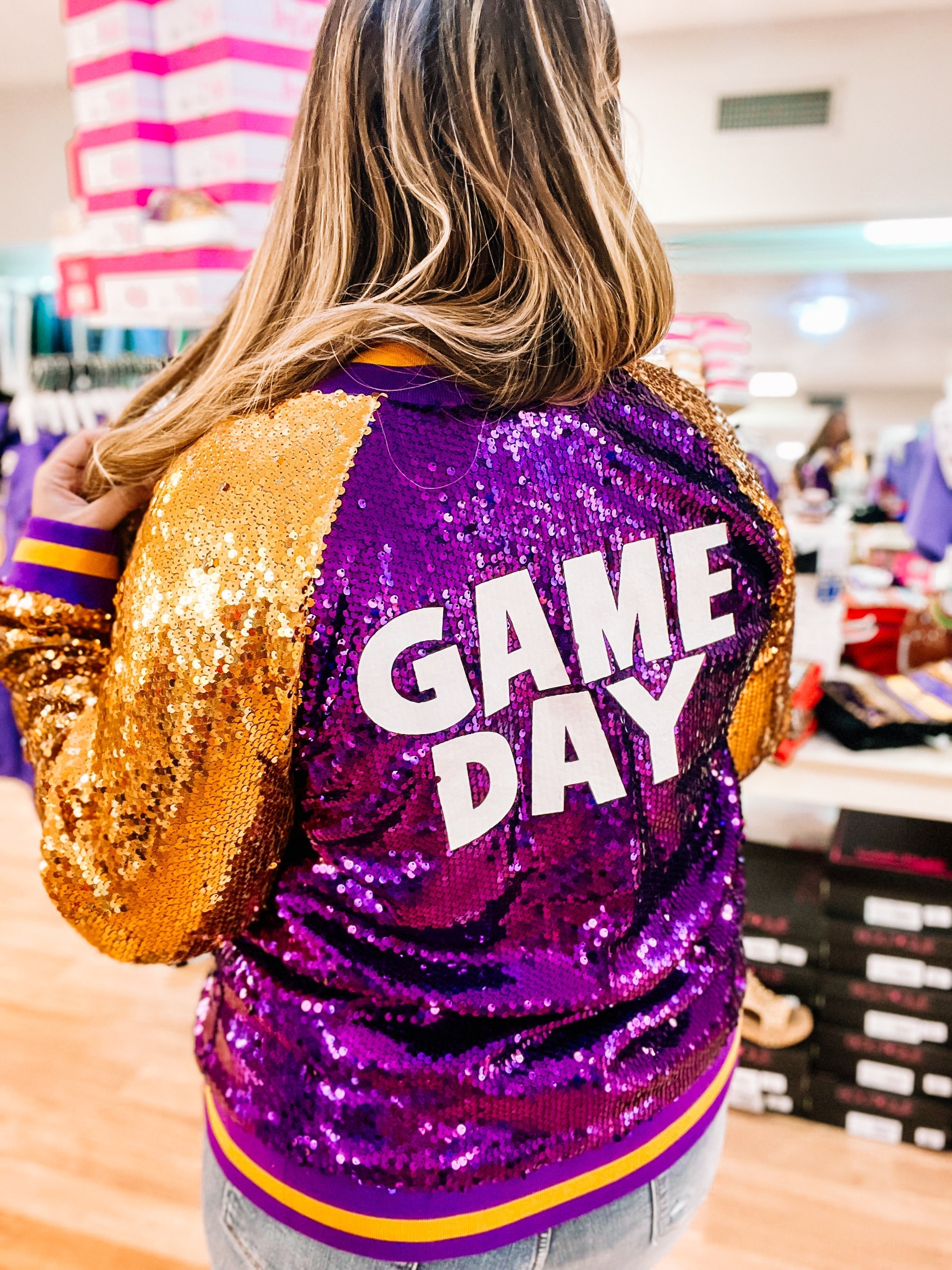 Tiger Game Day Bomber Jacket-Game Day-Dear Me Southern Boutique, located in DeRidder, Louisiana