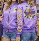Tiger Stripe STTDB Sequin Bomber Jacket-Game Day-Dear Me Southern Boutique, located in DeRidder, Louisiana