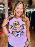 Tiger Town Throwback Sequin Tank-Game Day-Dear Me Southern Boutique, located in DeRidder, Louisiana