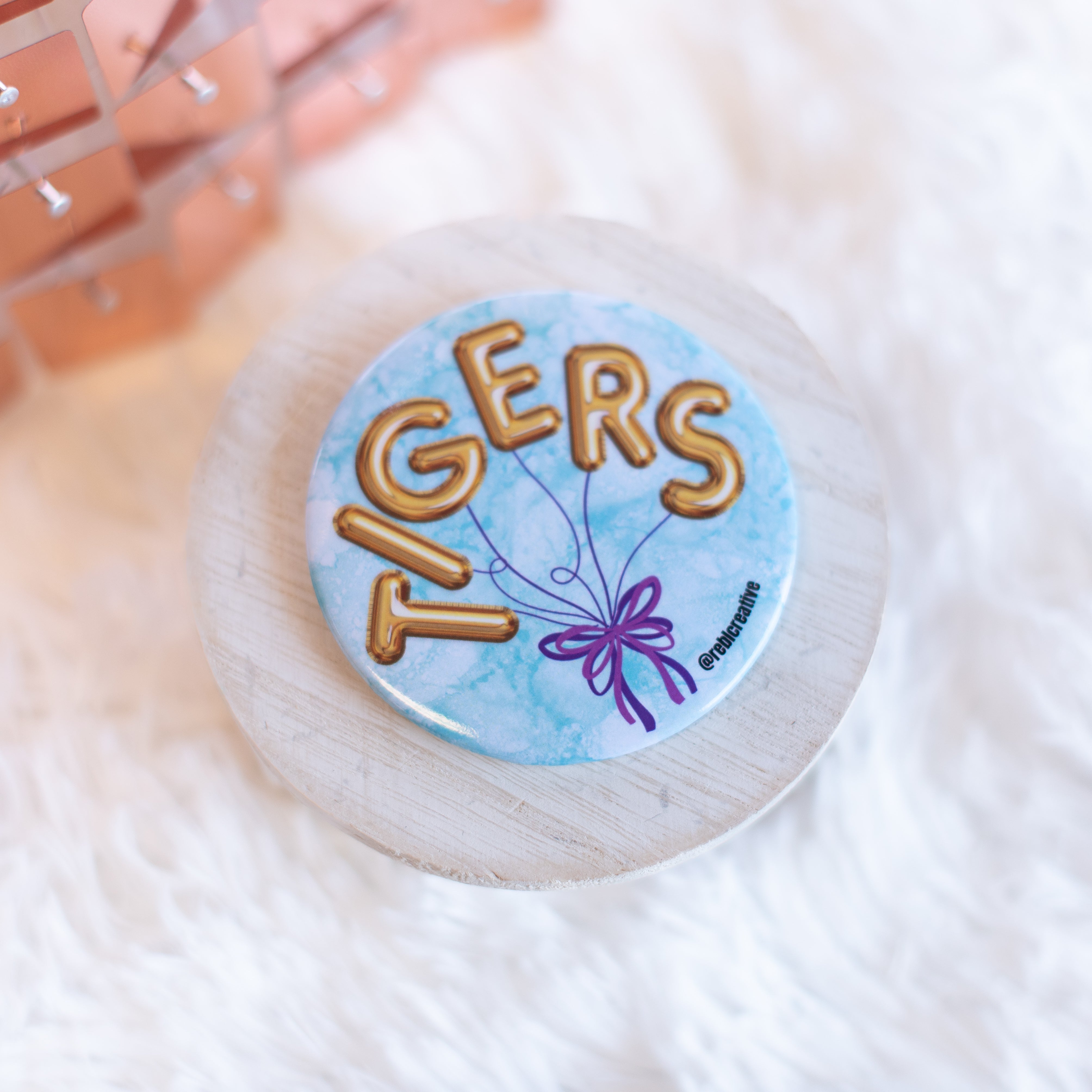 Tigers Balloons Game Day Button-Buttons-Dear Me Southern Boutique, located in DeRidder, Louisiana