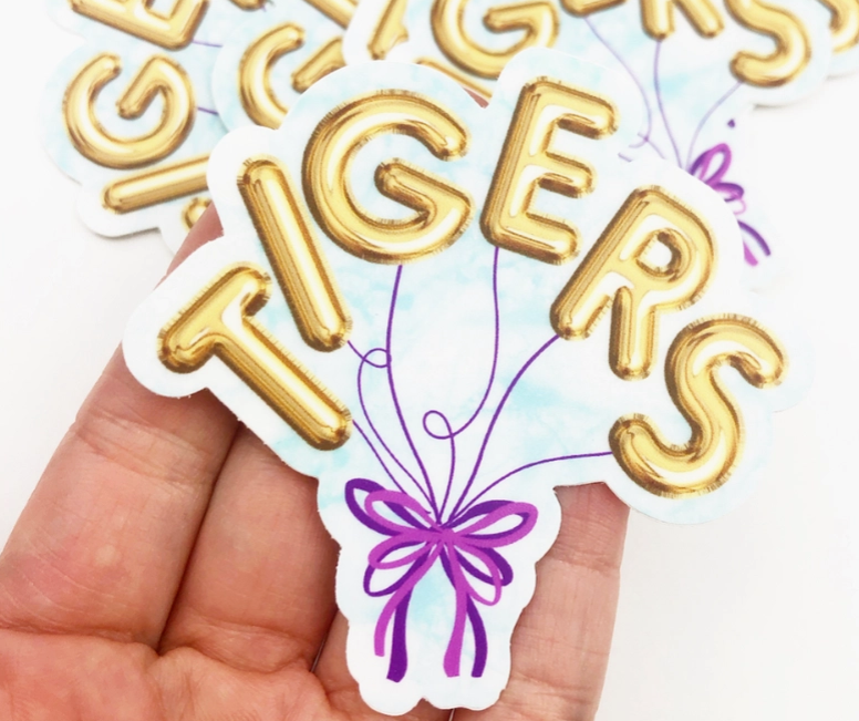 Tigers Balloons Sticker-Game Day-Dear Me Southern Boutique, located in DeRidder, Louisiana