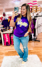 Tigers Sequin Spirit Tee-Game Day-Dear Me Southern Boutique, located in DeRidder, Louisiana