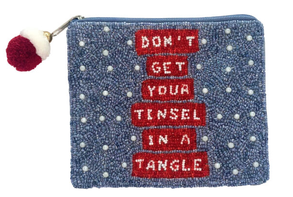 Tinsel In A Tangle Coin Purse-Dear Me Southern Boutique, located in DeRidder, Louisiana