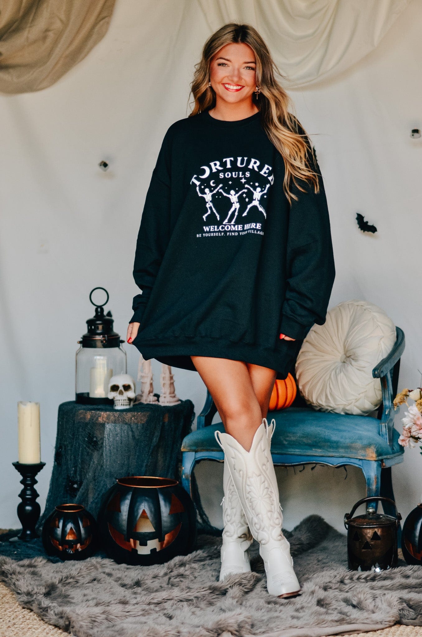 Tortured Souls Sweatshirt-Dear Me Southern Boutique, located in DeRidder, Louisiana