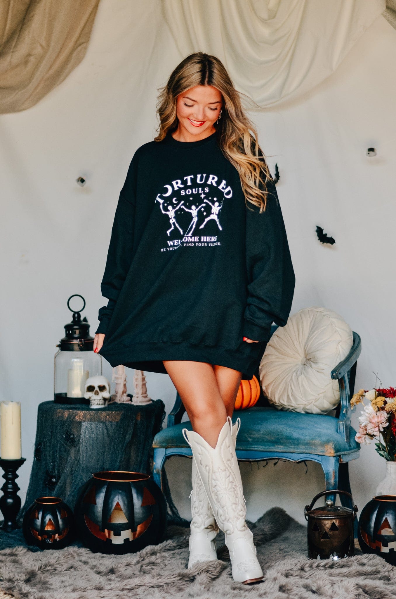 Tortured Souls Sweatshirt-Dear Me Southern Boutique, located in DeRidder, Louisiana