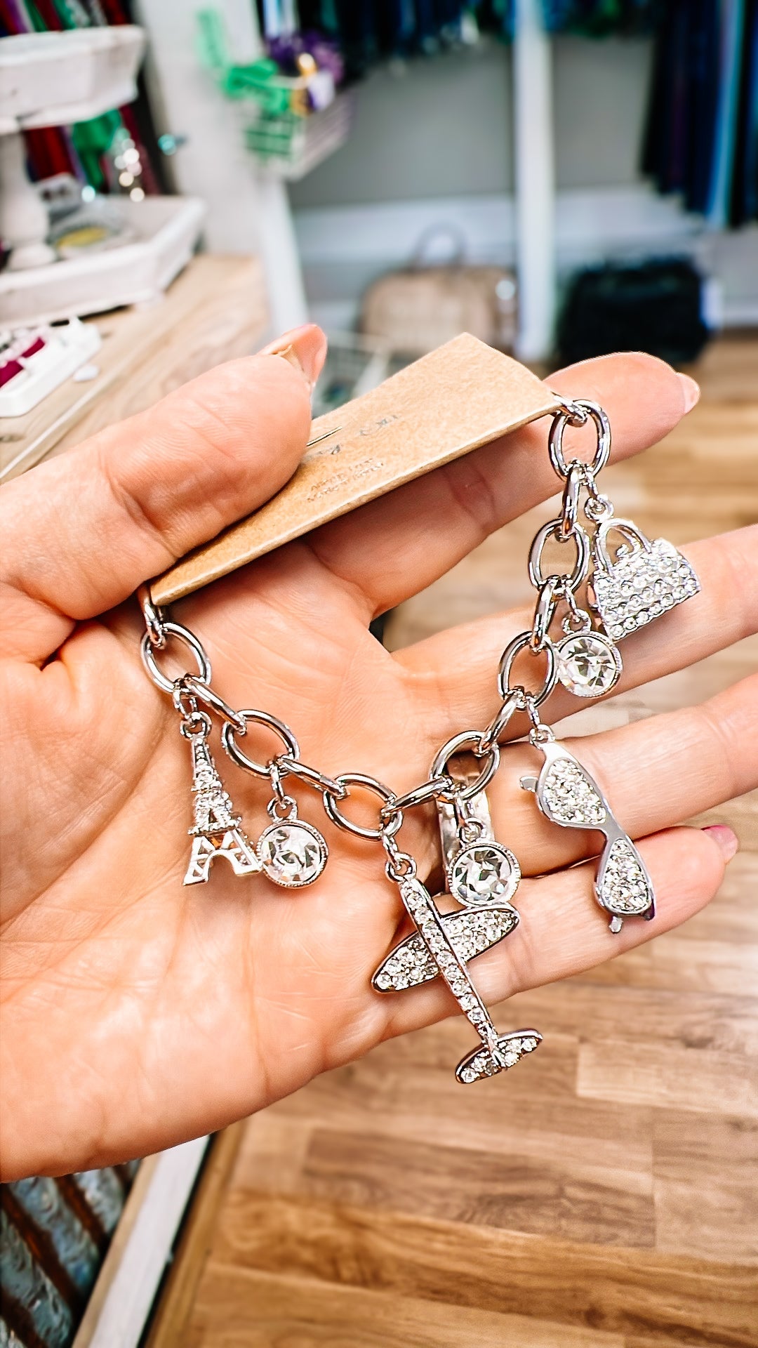 Travel Theme Charm Bracelet-Silver-Bracelets-Dear Me Southern Boutique, located in DeRidder, Louisiana