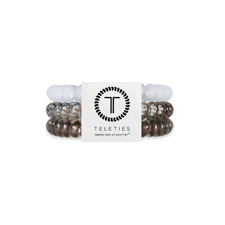 Truly Taupe-Mini Teleties-Mixed Hair Ties-Dear Me Southern Boutique, located in DeRidder, Louisiana