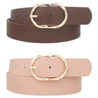 Twist Oval Buckle Duo Belt-Dear Me Southern Boutique, located in DeRidder, Louisiana
