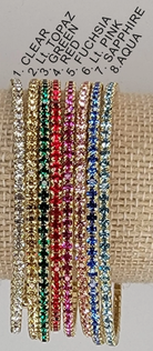 Venice Crystal Bangle - Gold Metal-Bracelets-Dear Me Southern Boutique, located in DeRidder, Louisiana