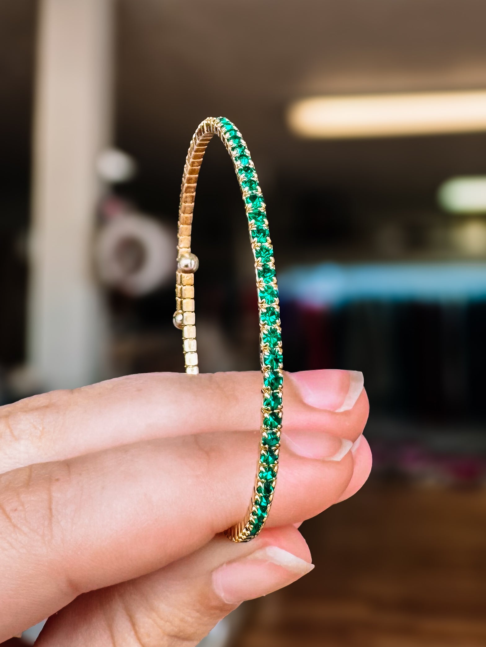 Venice Crystal Bangle - Gold Metal-Presales-Dear Me Southern Boutique, located in DeRidder, Louisiana