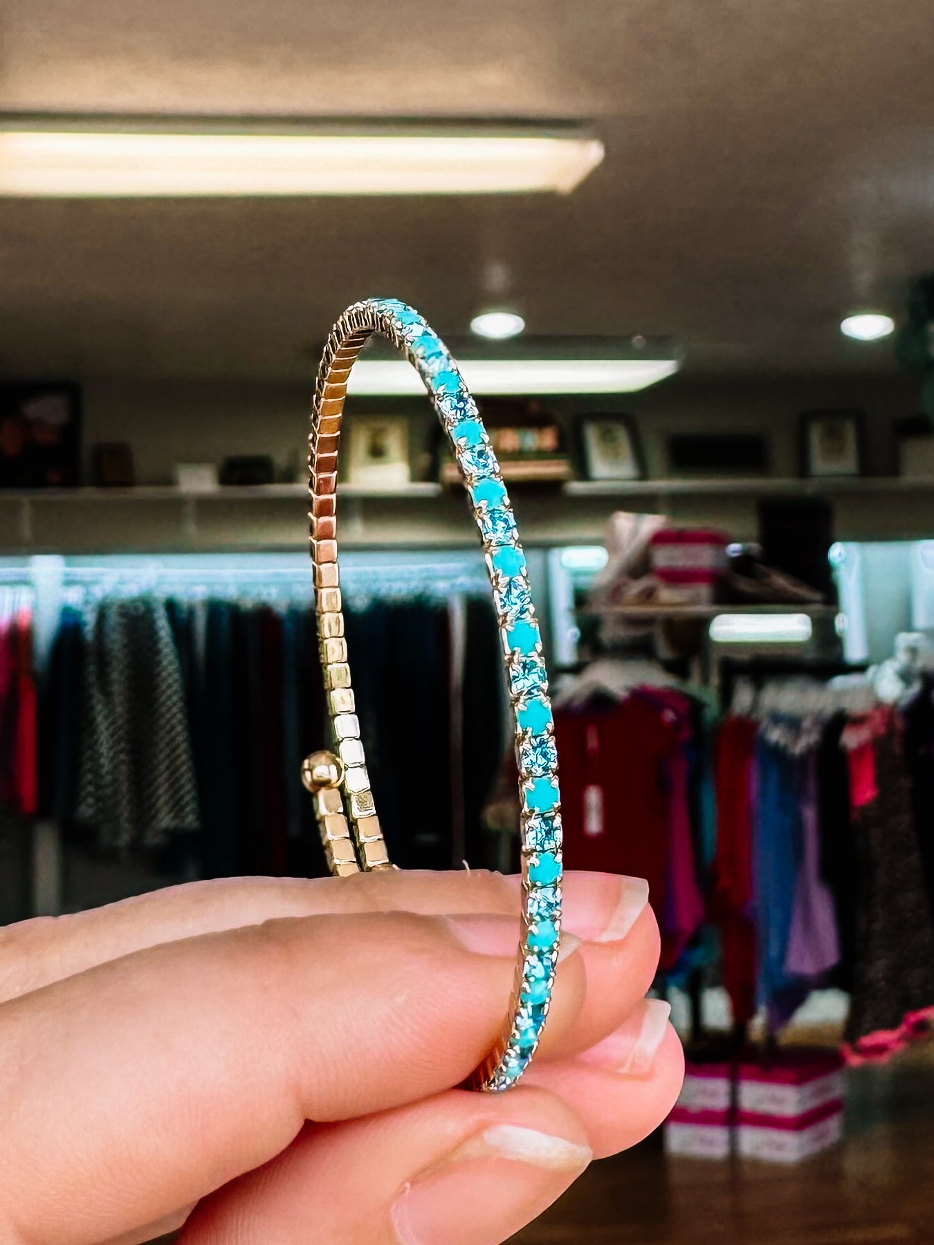 Venice Crystal Bangle - Gold Metal-Presales-Dear Me Southern Boutique, located in DeRidder, Louisiana