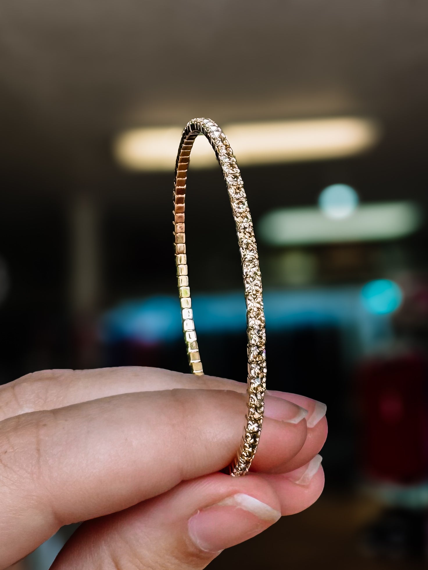 Venice Crystal Bangle - Gold Metal-Presales-Dear Me Southern Boutique, located in DeRidder, Louisiana