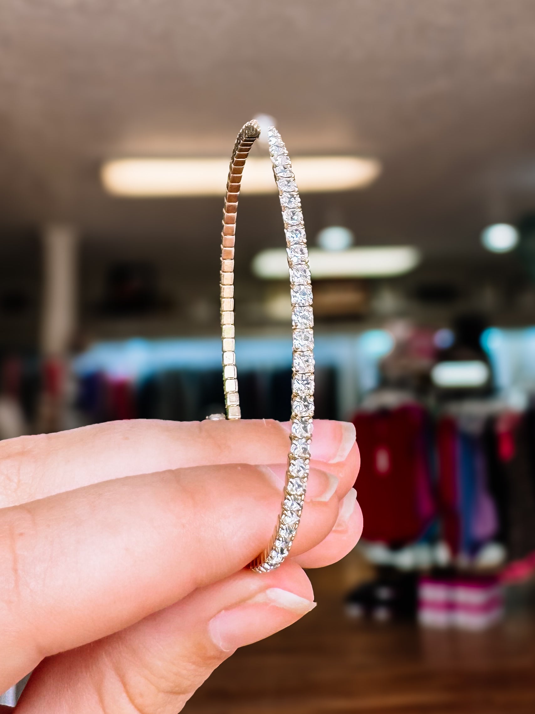 Venice Crystal Bangle - Gold Metal-Presales-Dear Me Southern Boutique, located in DeRidder, Louisiana