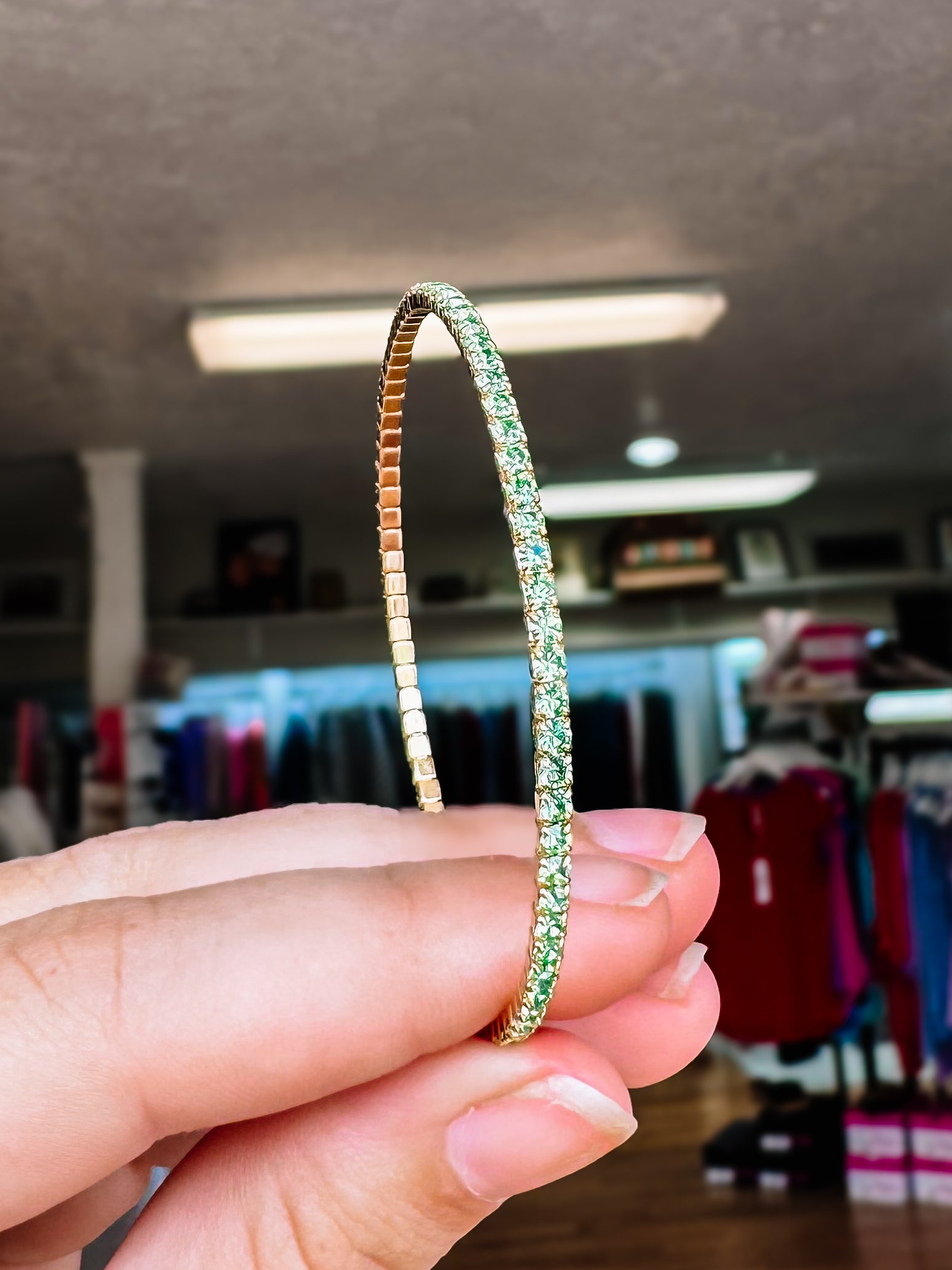 Venice Crystal Bangle - Silver Metal-Presales-Dear Me Southern Boutique, located in DeRidder, Louisiana