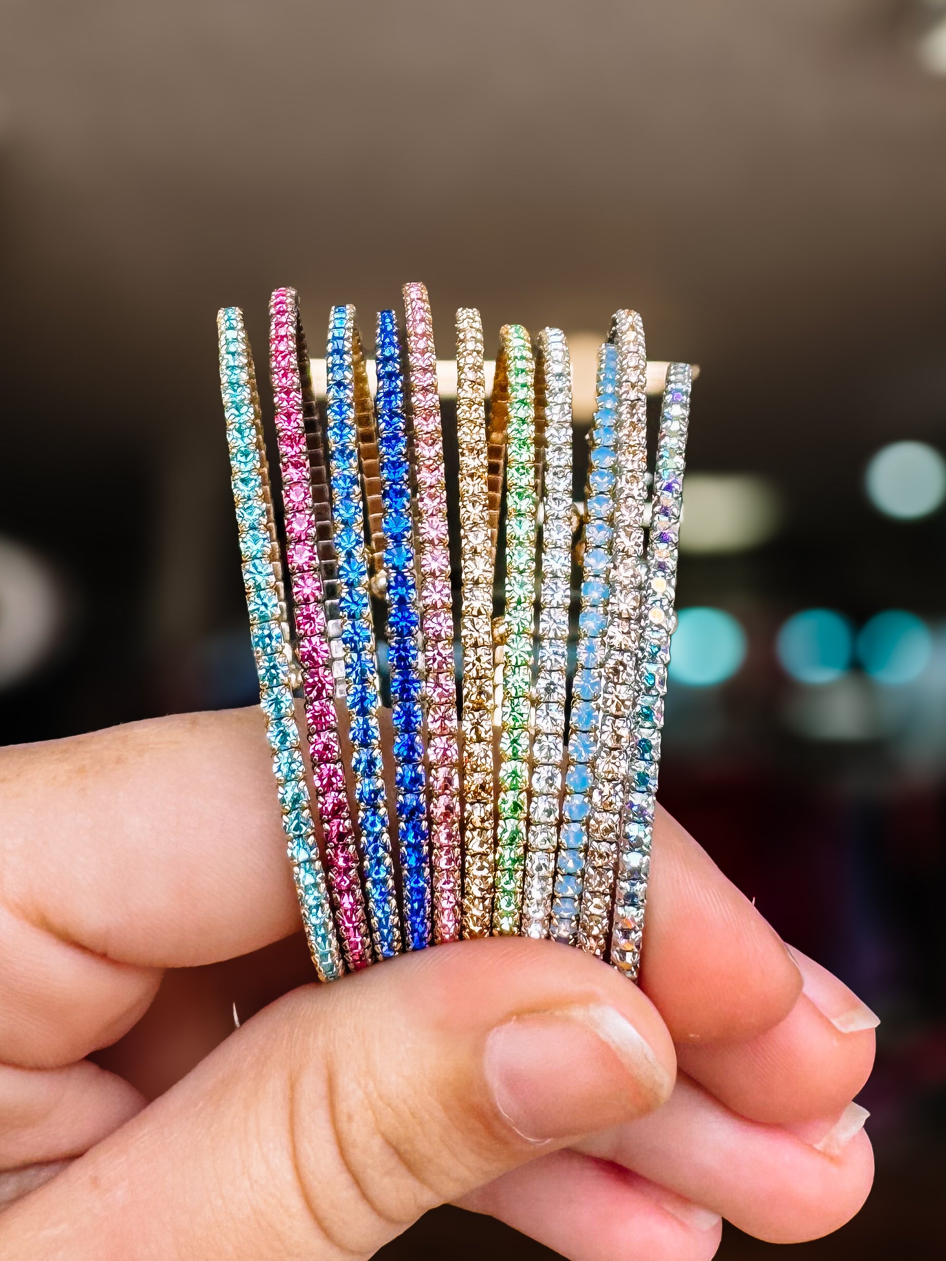 Venice Crystal Bangle - Silver Metal-Presales-Dear Me Southern Boutique, located in DeRidder, Louisiana