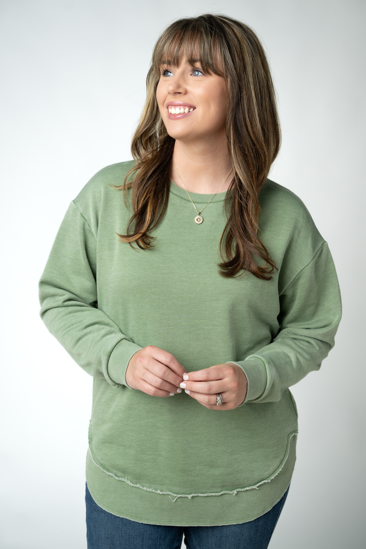 Vintage Wash Pullover - Olive-Presales-Dear Me Southern Boutique, located in DeRidder, Louisiana