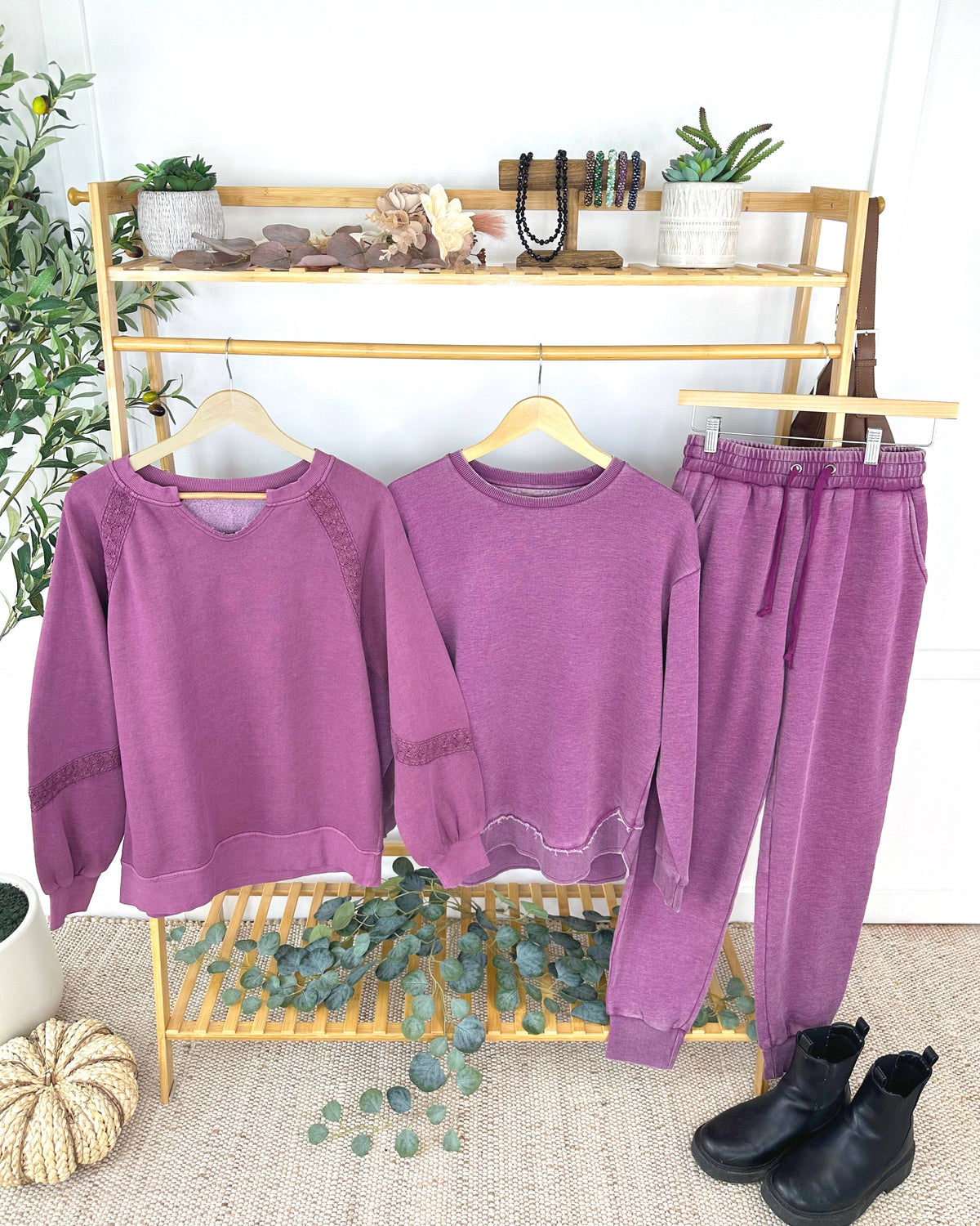 Vintage Wash Pullover - Purple-Presales-Dear Me Southern Boutique, located in DeRidder, Louisiana