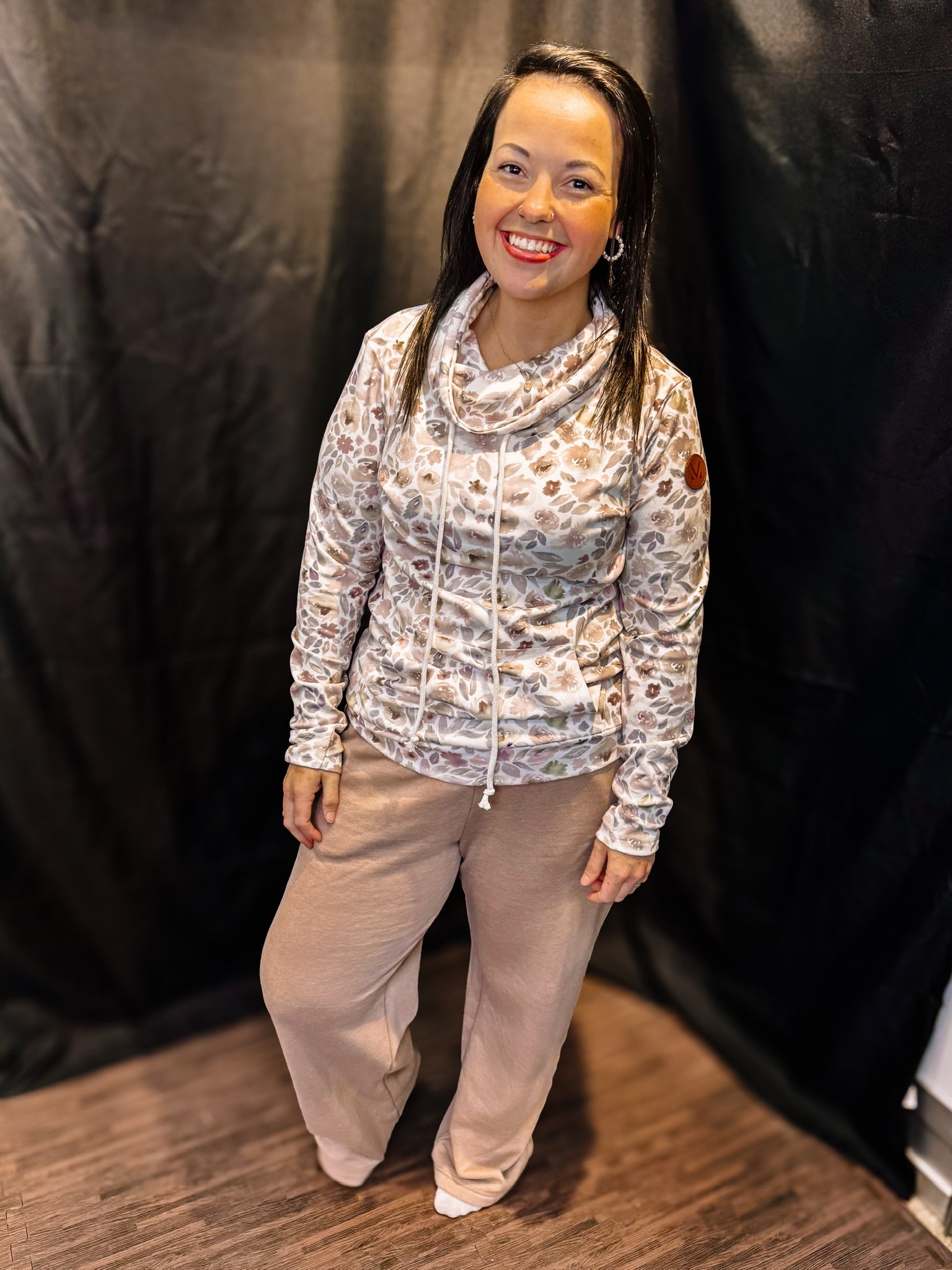 Vintage Wash Wide Leg Sweatpants- Tan-Dear Me Southern Boutique, located in DeRidder, Louisiana