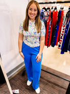 Vintage Wash Wide Leg Sweatpants- Winter Blue-Dear Me Southern Boutique, located in DeRidder, Louisiana