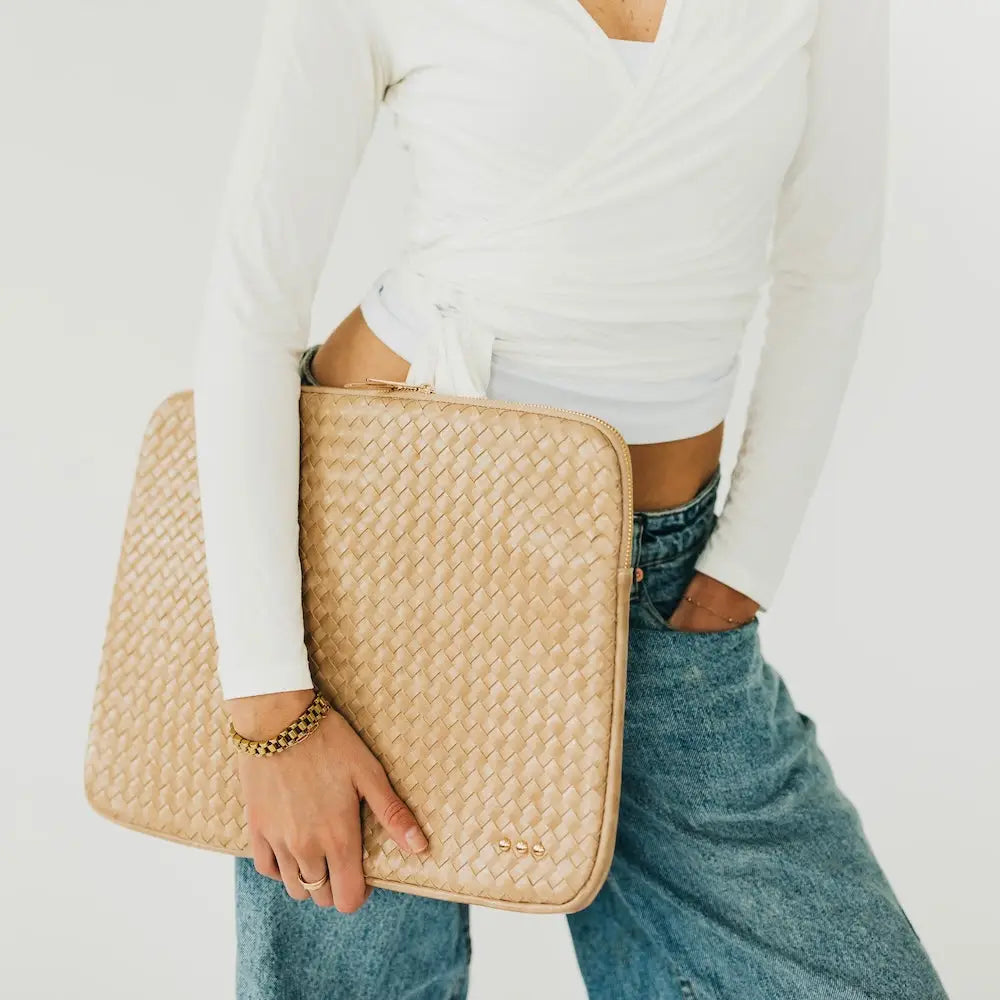 Walker Woven Laptop Sleeve-Clutch Bags-Dear Me Southern Boutique, located in DeRidder, Louisiana