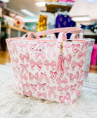 Weekender Bow Babe Tote-Handbags-Dear Me Southern Boutique, located in DeRidder, Louisiana