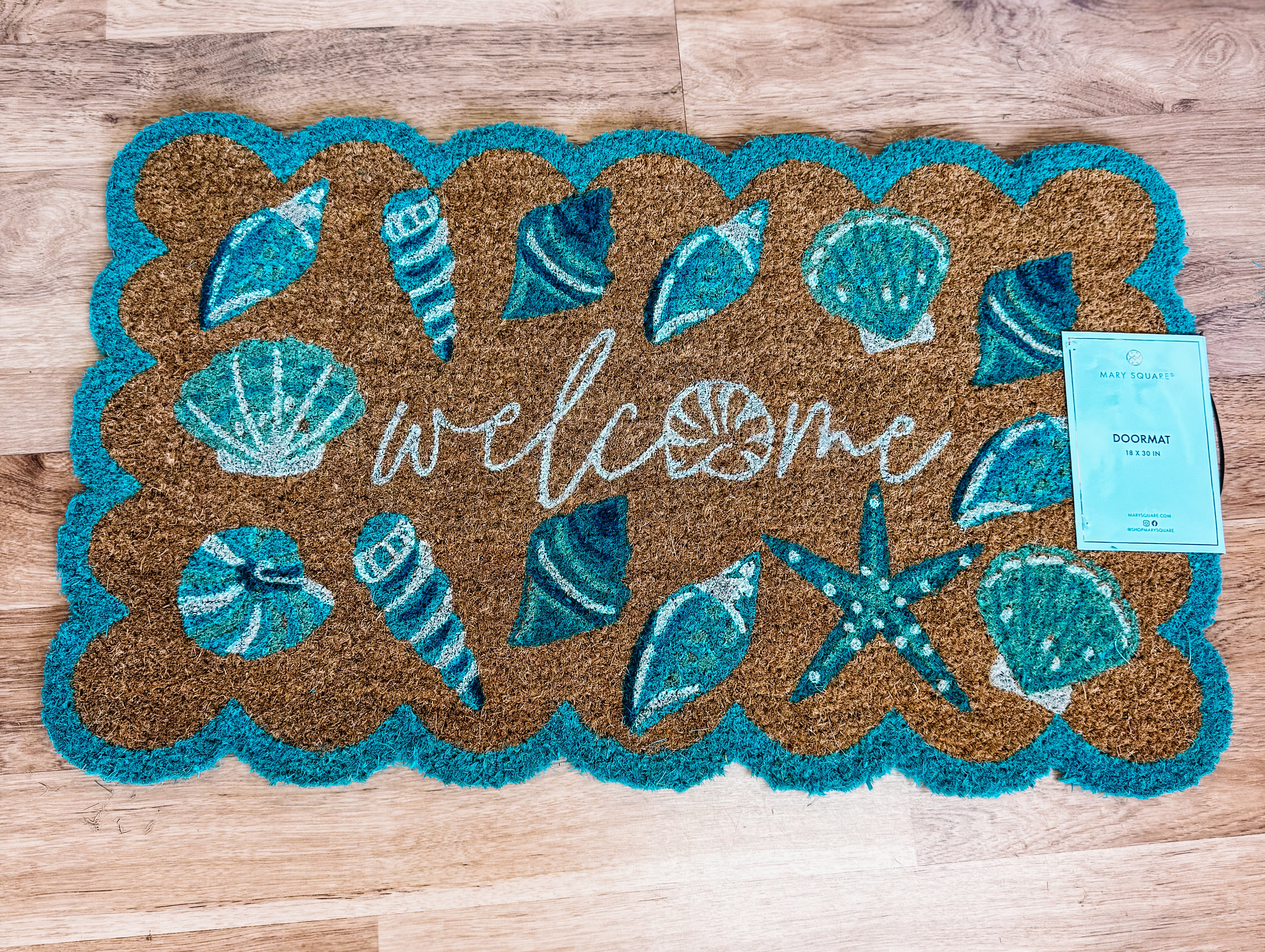Welcome Seashell Doormat-Door Mats-Dear Me Southern Boutique, located in DeRidder, Louisiana