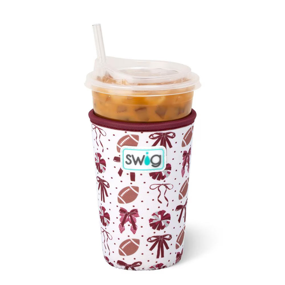 We've Got Spirit Maroon Swig Iced Cup Coolie-Drinkwear-Dear Me Southern Boutique, located in DeRidder, Louisiana