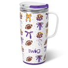 We've Got Spirit Purple + Yellow Travel Mug 22oz-Travel Mugs-Dear Me Southern Boutique, located in DeRidder, Louisiana