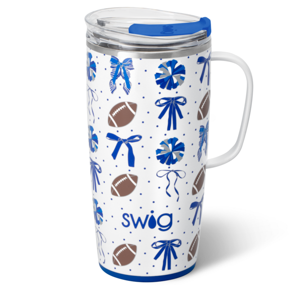 We've Got Spirit Royal Travel Mug 22oz-Travel Mugs-Dear Me Southern Boutique, located in DeRidder, Louisiana