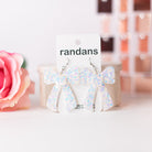 White Coquette Bow Randans-Earrings-Dear Me Southern Boutique, located in DeRidder, Louisiana