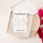 White Mini Coquette Bow Randans Dangles-Earrings-Dear Me Southern Boutique, located in DeRidder, Louisiana