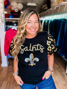 Who Dat Diva Saints Top-Game Day-Dear Me Southern Boutique, located in DeRidder, Louisiana
