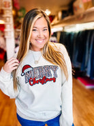 Wild About Christmas Pullover-Graphic Tops-Dear Me Southern Boutique, located in DeRidder, Louisiana