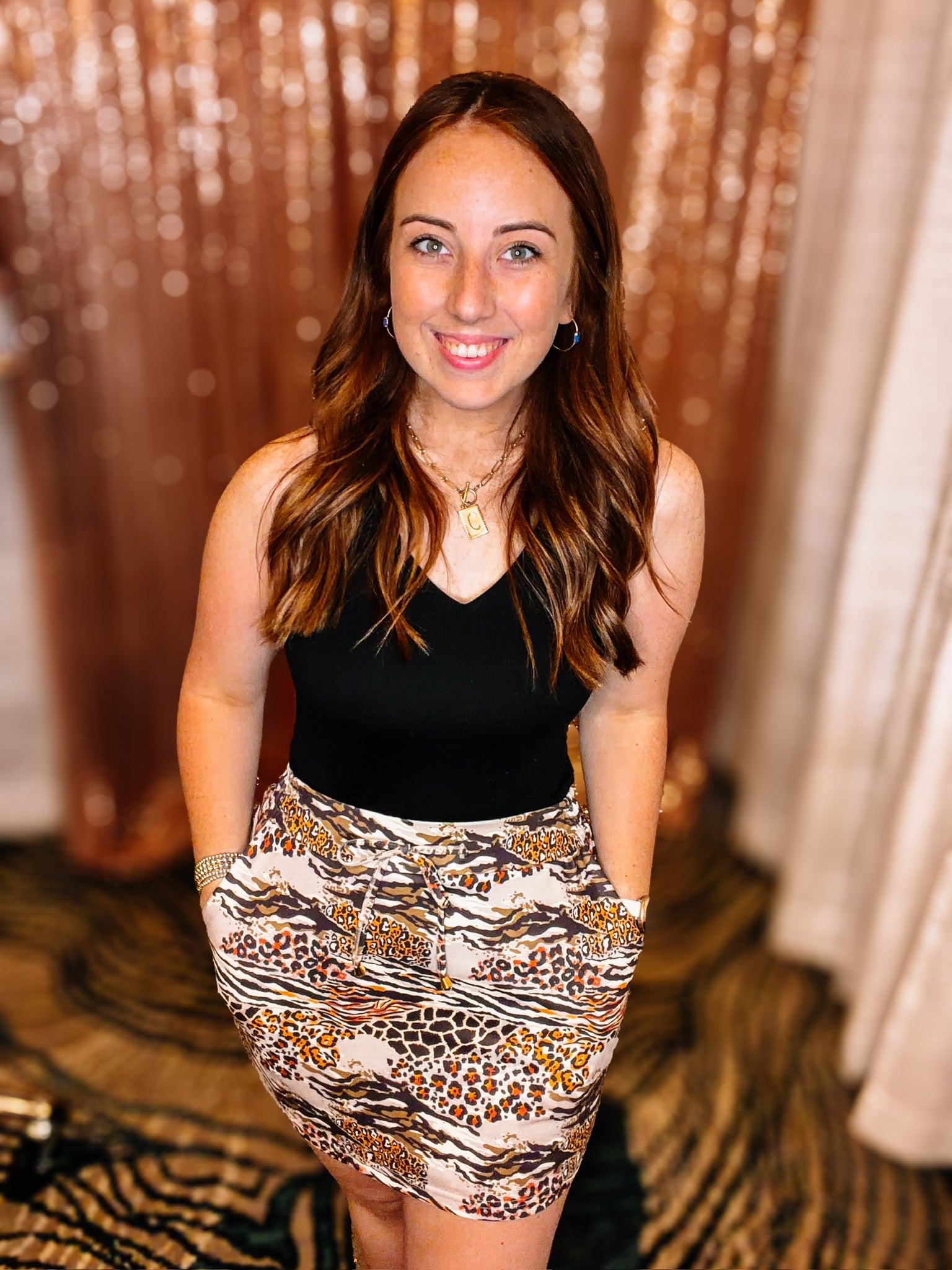 Wild Instincts Leopard Everyday Skort-Skort-Dear Me Southern Boutique, located in DeRidder, Louisiana
