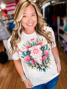 Wild West Wildflower Bougie Rhinestone Tee-Presales-Dear Me Southern Boutique, located in DeRidder, Louisiana