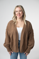 Willow Cardigan - Mocha-Cardigan-Dear Me Southern Boutique, located in DeRidder, Louisiana