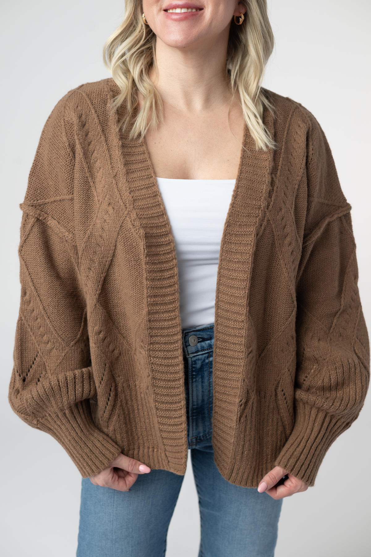 Willow Cardigan - Mocha-Cardigan-Dear Me Southern Boutique, located in DeRidder, Louisiana