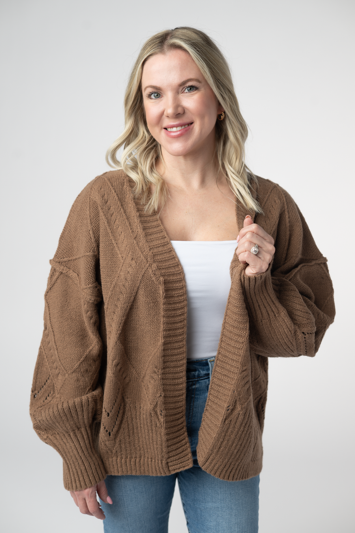 Willow Cardigan - Mocha-Cardigan-Dear Me Southern Boutique, located in DeRidder, Louisiana