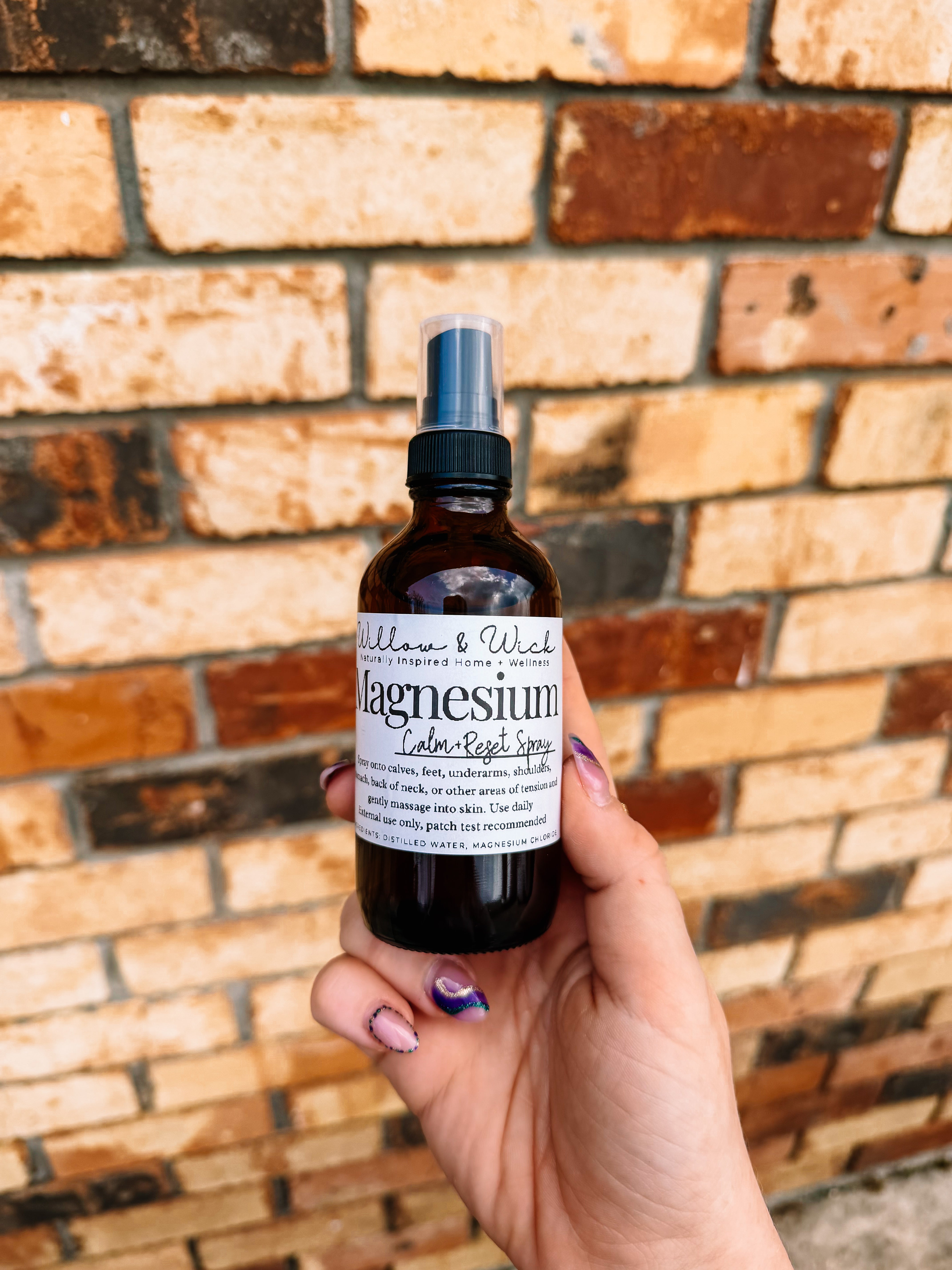 Willow & Wick Magnesium Calm+Reset Spray-Household-Dear Me Southern Boutique, located in DeRidder, Louisiana