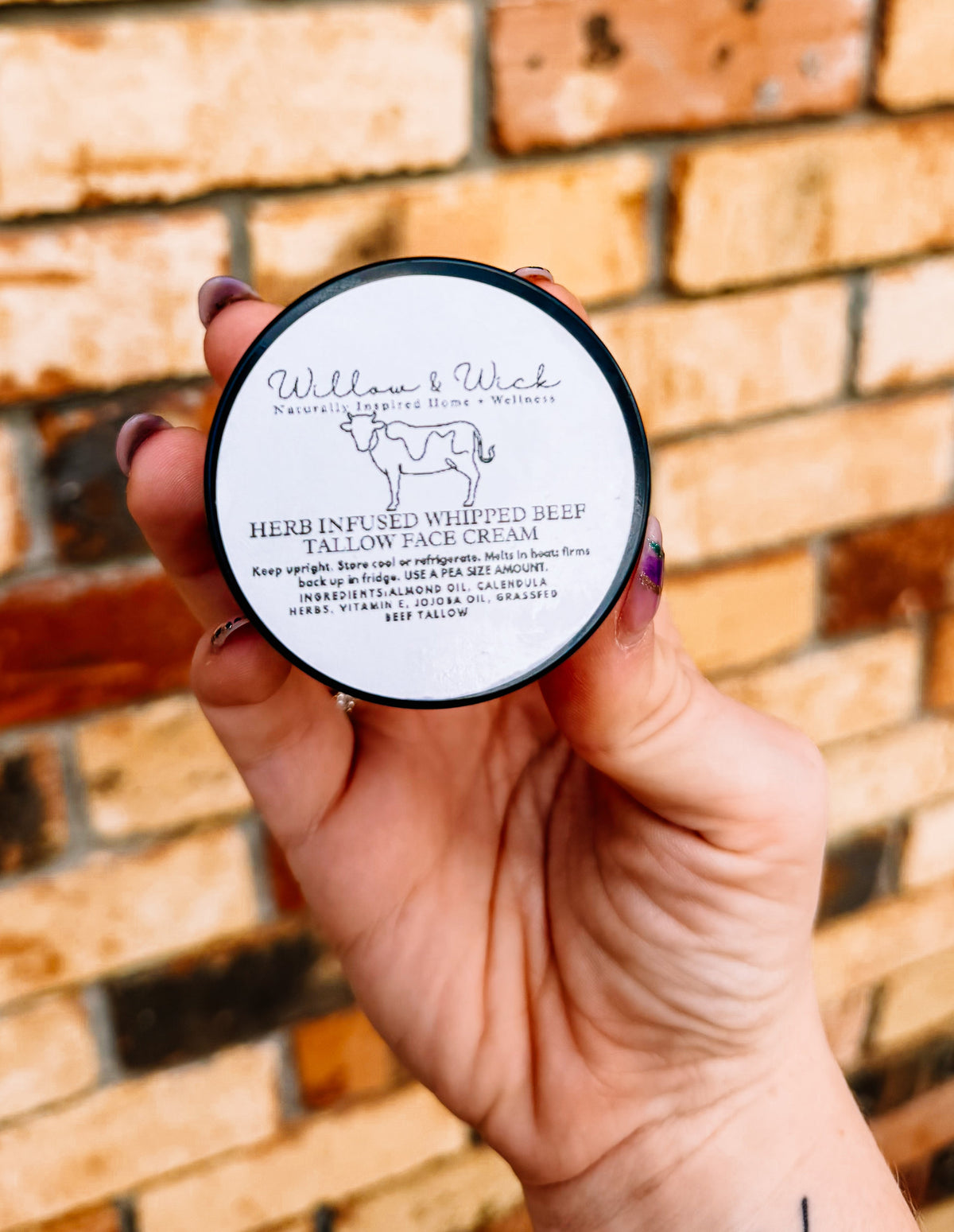 Willow & Wick Whipped Beef Tallow Face Cream-Health/Beauty-Dear Me Southern Boutique, located in DeRidder, Louisiana
