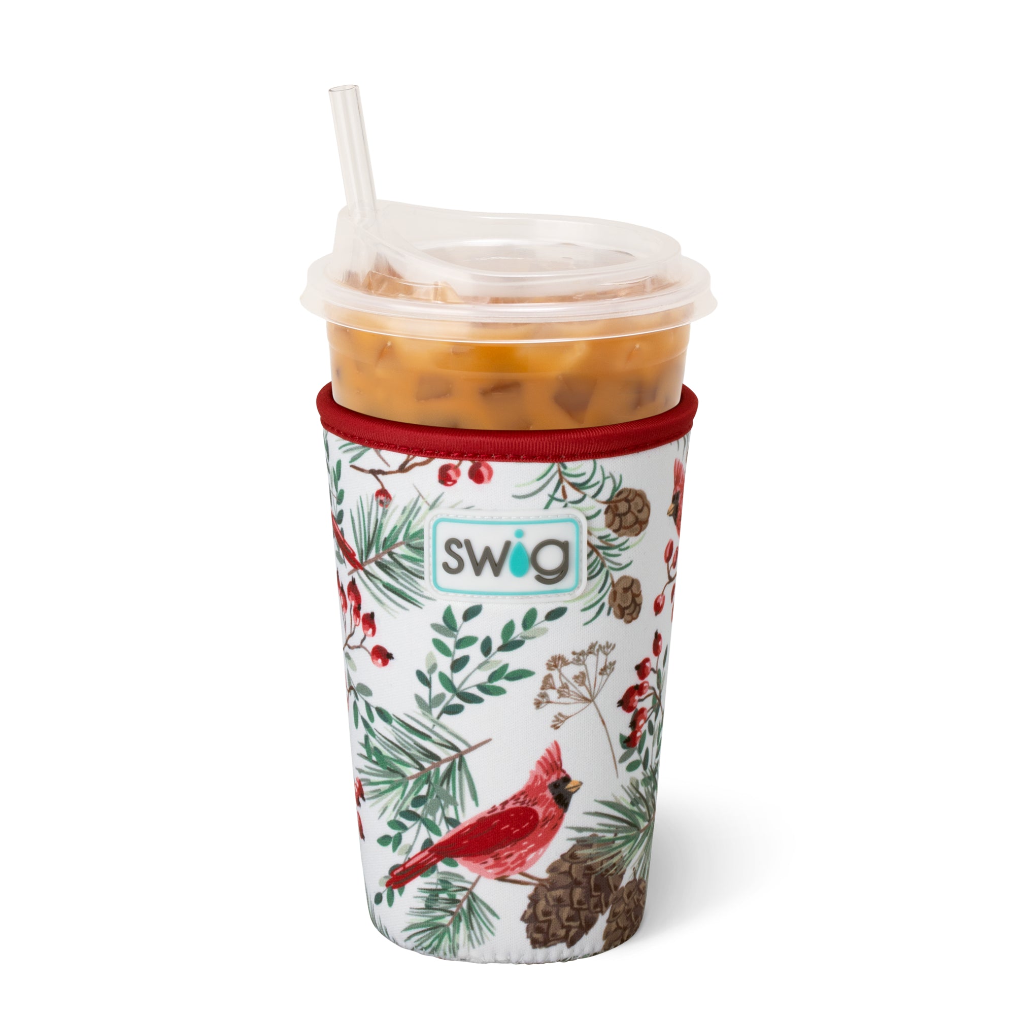 Winter Cardinals Iced Cup Coolie-Travel Mugs-Dear Me Southern Boutique, located in DeRidder, Louisiana