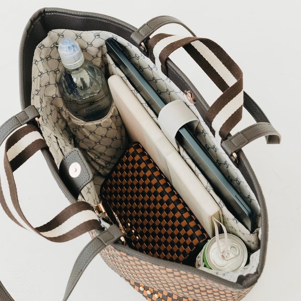 Woven Tiffany Organizer Tote Bag-Presales-Dear Me Southern Boutique, located in DeRidder, Louisiana