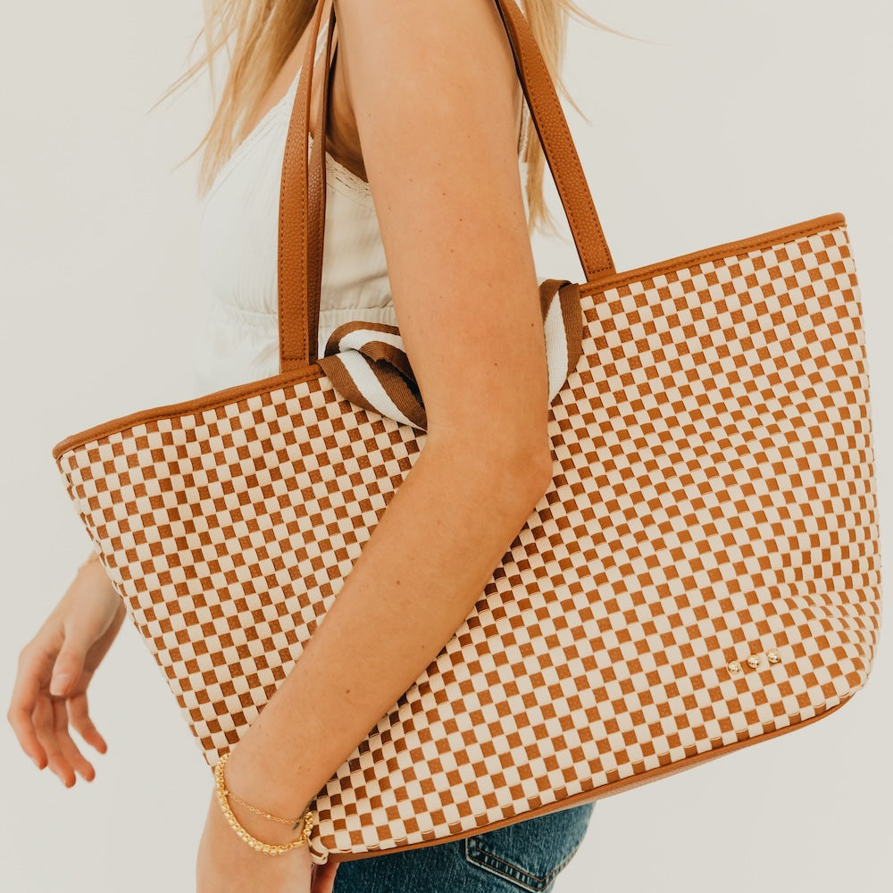 Woven Tiffany Organizer Tote Bag-Presales-Dear Me Southern Boutique, located in DeRidder, Louisiana