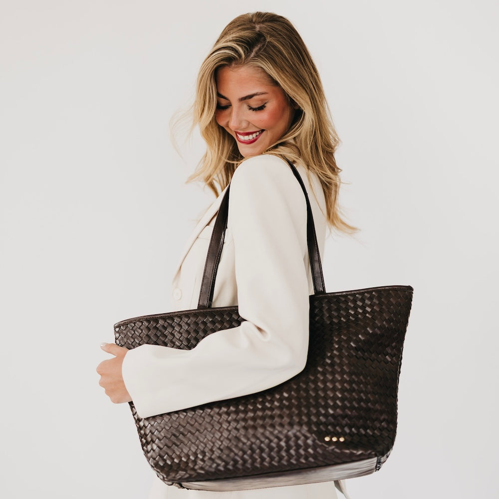 Woven Tiffany Organizer Tote Bag-Presales-Dear Me Southern Boutique, located in DeRidder, Louisiana